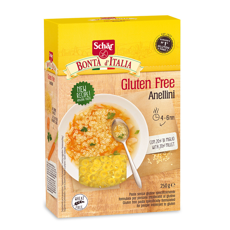 PASTA PARA SOPA ANILLOS S/GLÚTEN 10/250g